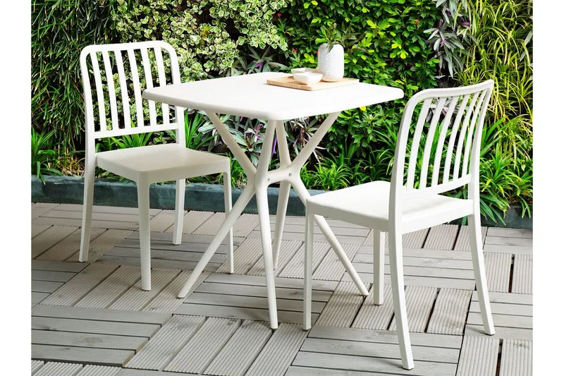 Pesaro Spisestol Udendørs - Hvid - Havemøbler - Balkon - Balkonmøbler - Altanstole