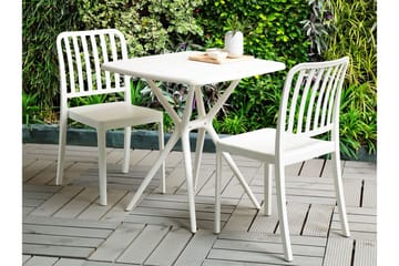Pesaro Spisestol Udendørs - Hvid - Havemøbler - Balkon - Balkonmøbler - Altanstole
