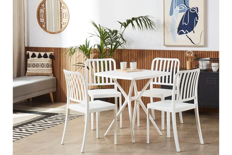 Pesaro Spisestol Udendørs - Hvid - Havemøbler - Balkon - Balkonmøbler - Altanstole