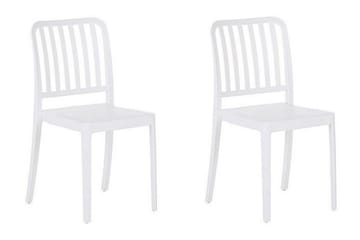 Pesaro Spisestol Udendørs - Hvid - Havemøbler - Balkon - Balkonmøbler - Altanstole