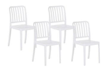 Pesaro Spisestol Udendørs - Hvid - Havemøbler - Balkon - Balkonmøbler - Altanstole