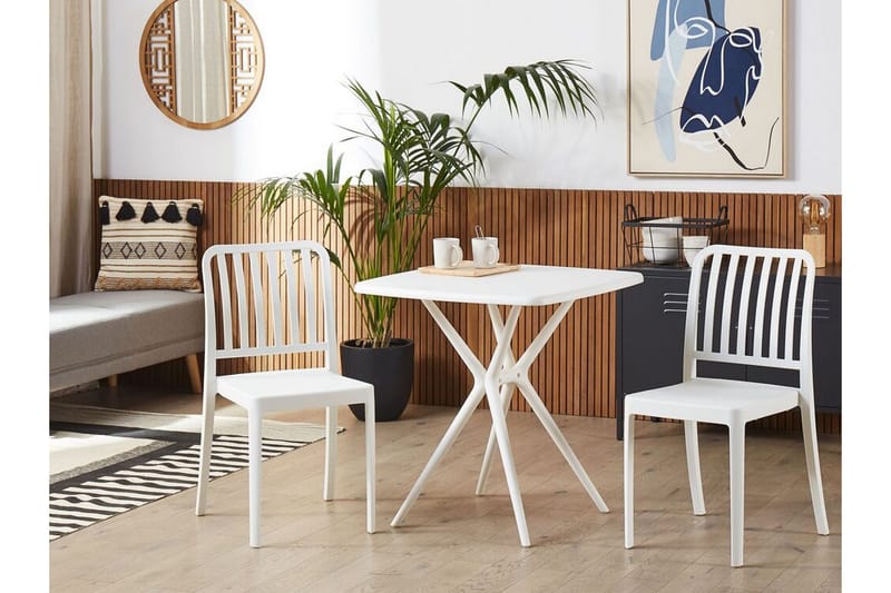 Pesaro Spisestol Udendørs - Hvid - Havemøbler - Balkon - Balkonmøbler - Altanstole