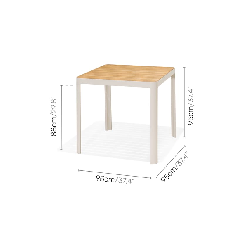 Portals Bar Sæt bord + 4 barstole - Lys Ecru/Koralsand - Havemøbler - Havestole - Barskammel