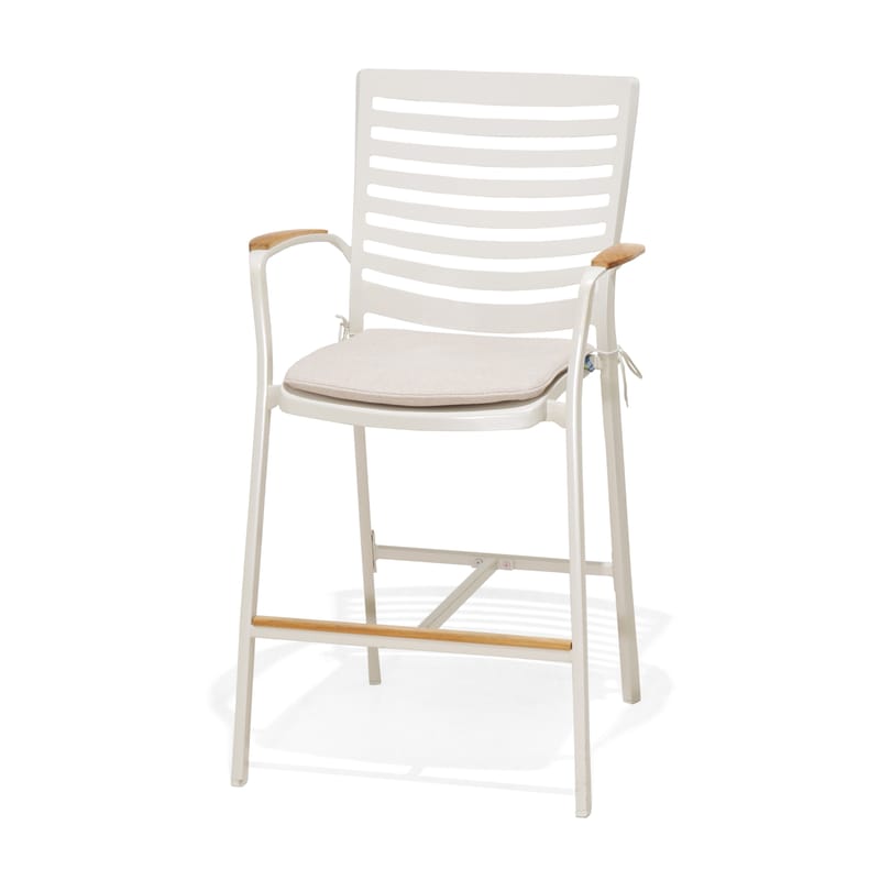 Portals Bar Sæt bord + 4 barstole - Lys Ecru/Koralsand - Havemøbler - Havestole - Barskammel