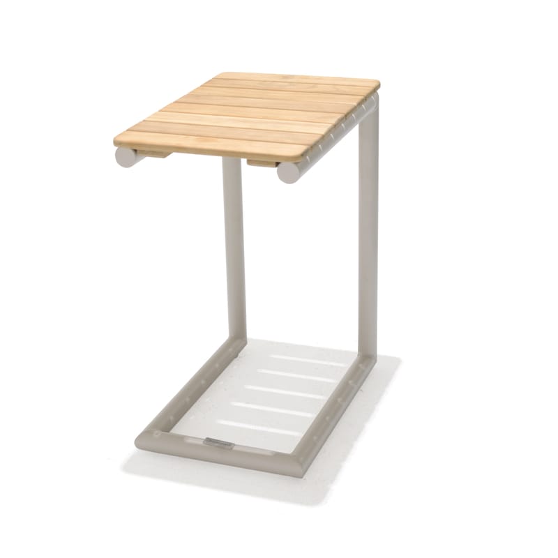 Portals Modul Sæt 2-personers sofa + C-form sidebord - Beige/Træ - Havemøbler - Balkon - Balkonmøbler - Altansæt