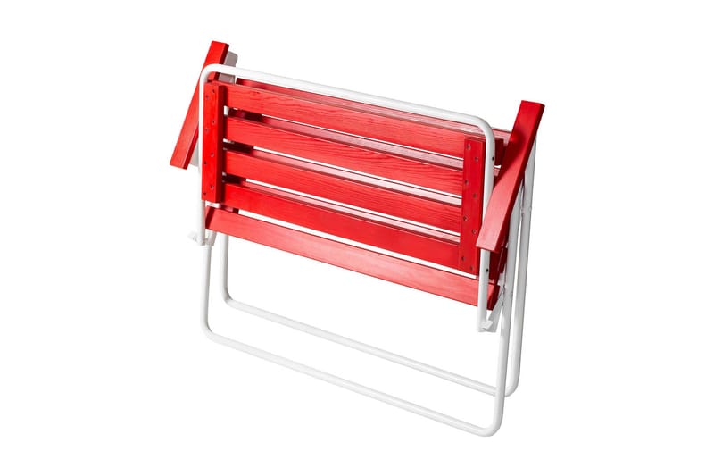 Retro 322 2-Pers. Bænk Hvid/Rød - Varax - Spisebordsstole udendørs - Altanstole