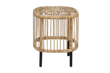 Rimouski Sidebord 40x40 cm - Natur/Sort - Havemøbler - Balkon - Balkonmøbler - Altanborde