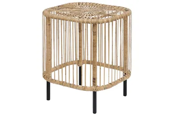 Rimouski Sidebord 40x40 cm - Natur/Sort - Havemøbler - Balkon - Balkonmøbler - Altanborde