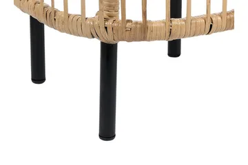 Rimouski Sidebord 67x67 cm - Natur/Sort - Havemøbler - Balkon - Balkonmøbler - Altanborde
