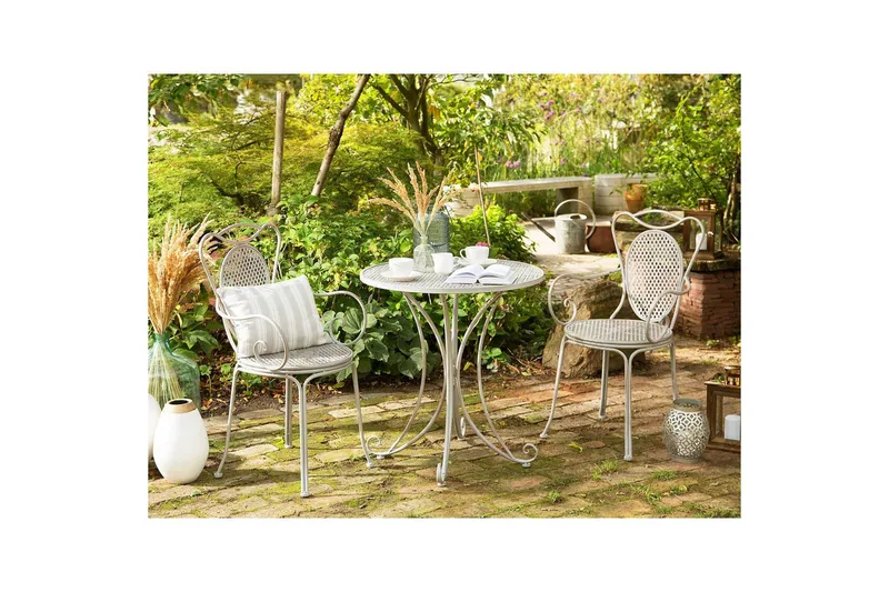 Runt bord Beliani Cilento Grey - Havemøbler - Balkon - Balkonmøbler - Altanborde