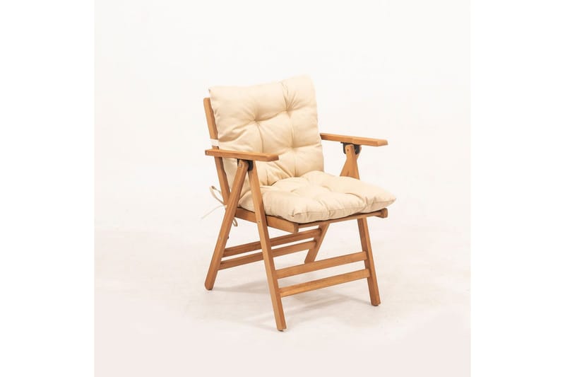 Ruvin Klapstol Udendørs 45x43 cm 89x - Cremevhid - Havemøbler - Balkon - Balkonmøbler - Altanstole