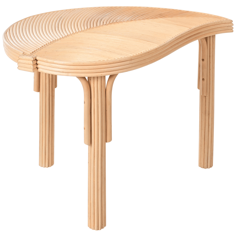 Sæt med 3 udendørs sofaborde Paralia i rattan - Natur/Beige - Havemøbler - Balkon - Balkonmøbler - Altanborde