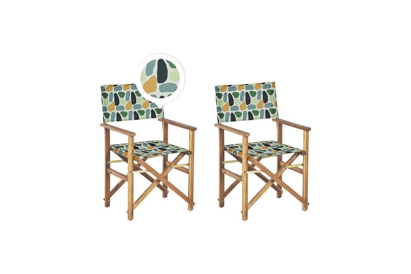 Salve Armstol - Grøn/Hvid/Orange/Brun - Havemøbler - Balkon - Balkonmøbler - Altanstole