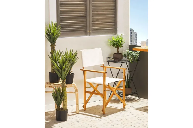 Salve Armstol - Lysebrun/Hvid - Havemøbler - Balkon - Balkonmøbler - Altanstole