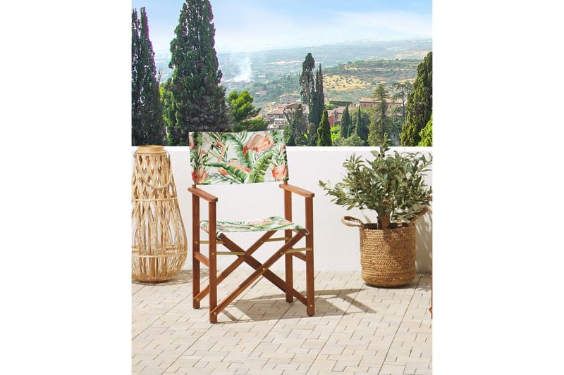 Salve Armstol - Mørkebrun/Grøn/Pink - Havemøbler - Balkon - Balkonmøbler - Altanstole