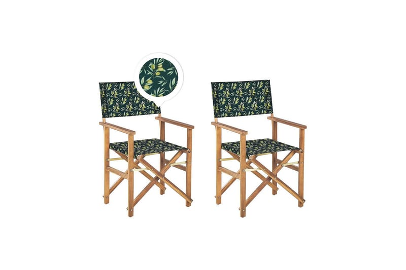 Salve Armstol - Mørkegrøn/Hvid/Lysebrun - Havemøbler - Balkon - Balkonmøbler - Altanstole