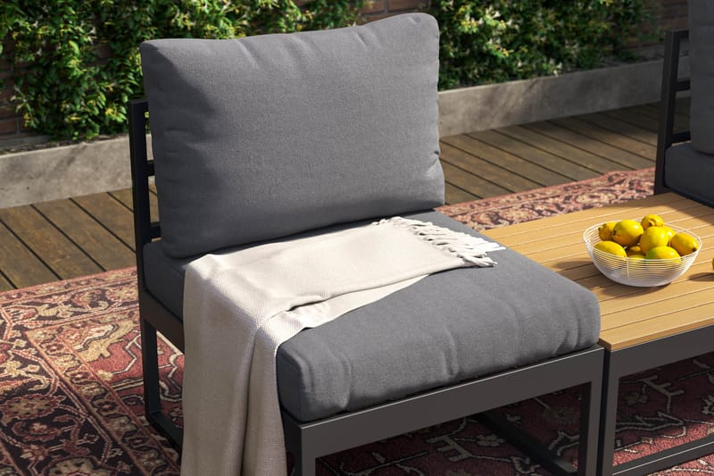 Samira Loungeset Udendørs - Grå - Havemøbler - Balkon - Balkonmøbler - Altansæt