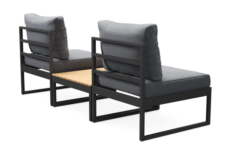 Samira Loungeset Udendørs - Grå - Havemøbler - Balkon - Balkonmøbler - Altansæt