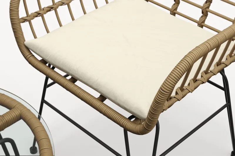 Sammy Altangruppe 2-personers - Beige - Havemøbler - Balkon - Balkonmøbler - Altansæt