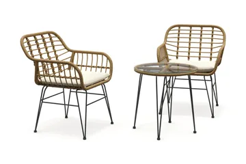 Sammy Altangruppe 2-personers - Beige - Havemøbler - Balkon - Balkonmøbler - Altansæt