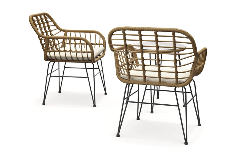 Sammy Altangruppe 2-personers - Beige - Havemøbler - Balkon - Balkonmøbler - Altansæt