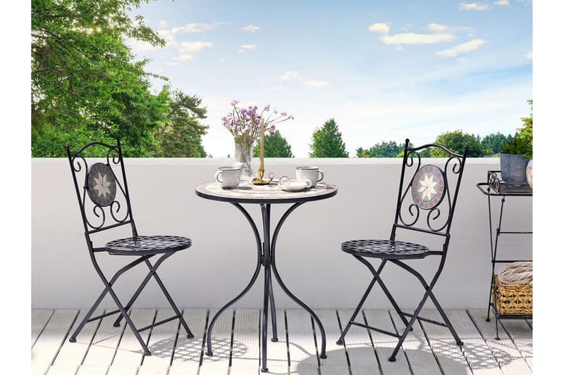 Sannicola Spisestol Udendørs - Sort - Havemøbler - Balkon - Balkonmøbler - Altanstole