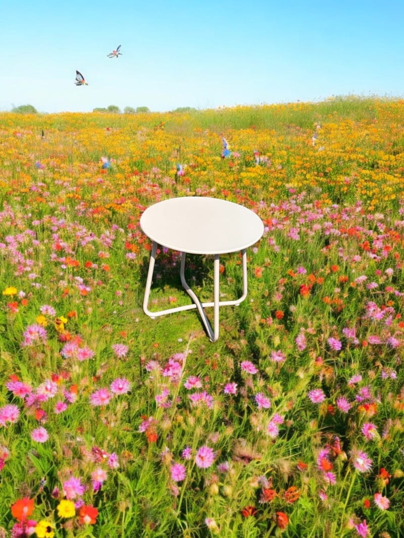 Seville Sidebord Rund Ø45 cm - Koralsand - Havemøbler - Balkon - Balkonmøbler - Altanborde