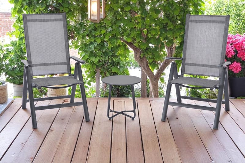 Seville Sidebord Rund Ø45 cm - Sort - Havemøbler - Balkon - Balkonmøbler - Altanborde