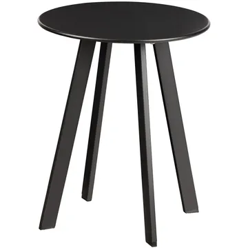 Sidebord Fer 49 cm rundt udendørs - Sort - Havemøbler - Balkon - Balkonmøbler - Altanborde