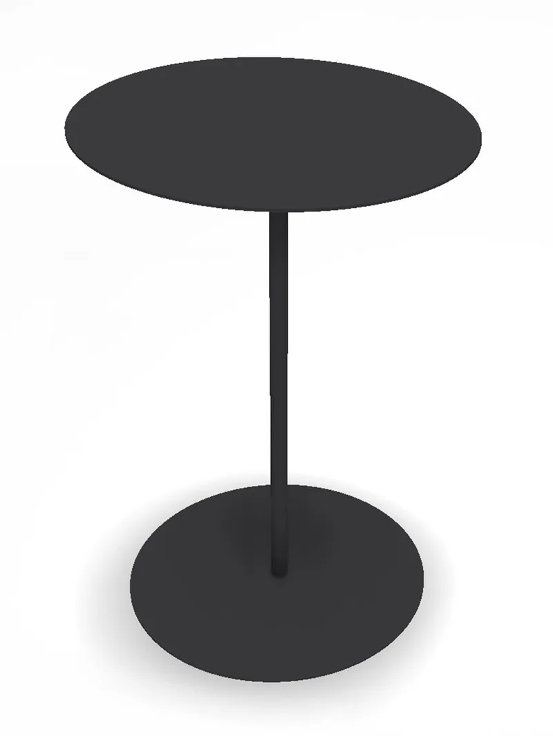 Sidebord Hillerstorp Jet set Ø45x67 cm, Sort