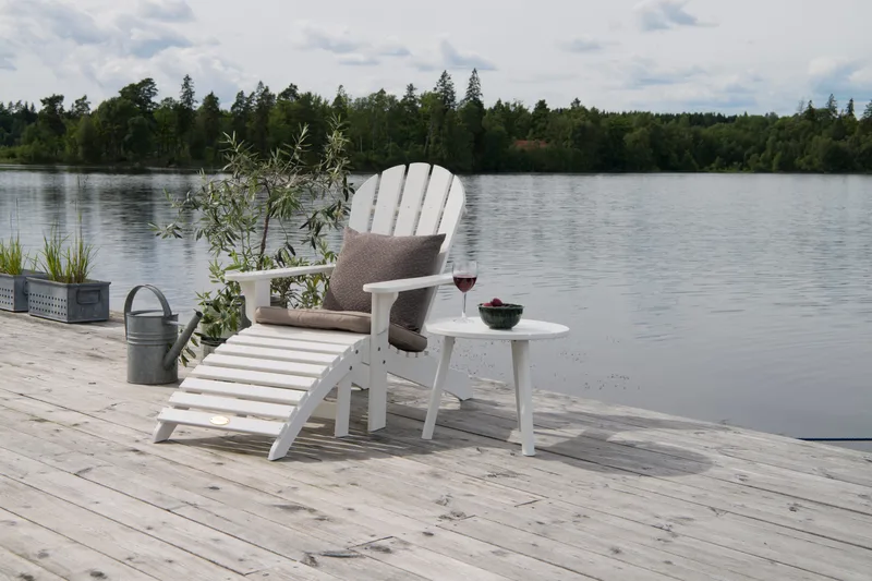 Sidebord Hillerstorp Tennessee Ø50 cm - Hvid - Havemøbler - Balkon - Balkonmøbler - Altanborde