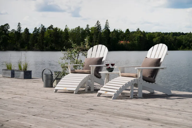 Sidebord Hillerstorp Tennessee Ø50 cm - Hvid - Havemøbler - Balkon - Balkonmøbler - Altanborde