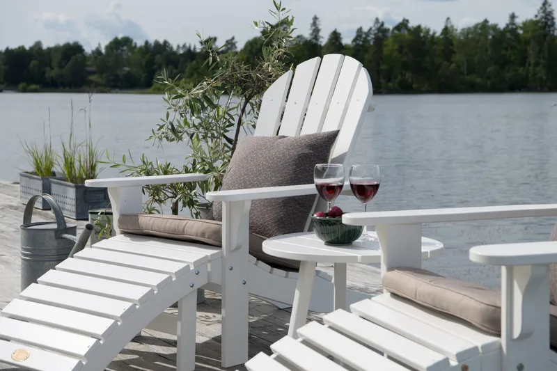 Sidebord Hillerstorp Tennessee Ø50 cm - Hvid - Havemøbler - Balkon - Balkonmøbler - Altanborde