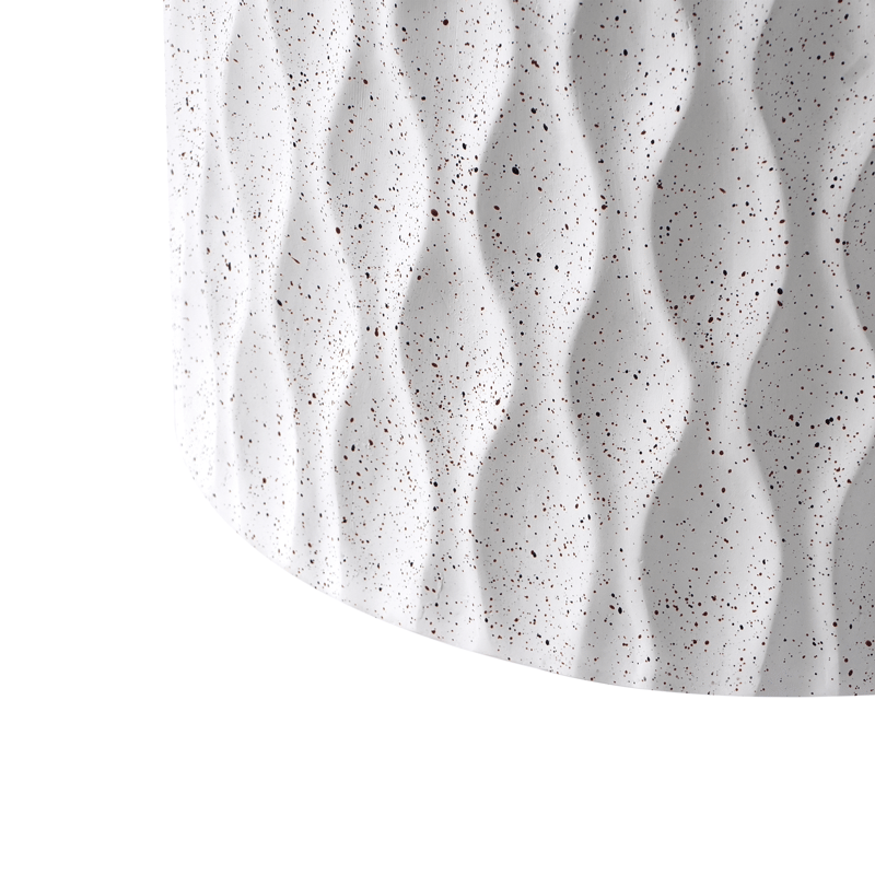 Sidebord udendørs Antelao 37 cm terrazzoeffekt - Hvid - Havemøbler - Balkon - Balkonmøbler - Altanborde