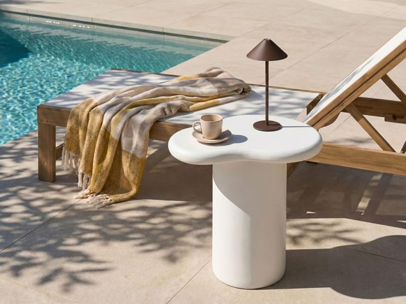 Sidebord udendørs Arsoli 43x58 cm - Hvid - Havemøbler - Balkon - Balkonmøbler - Altanborde