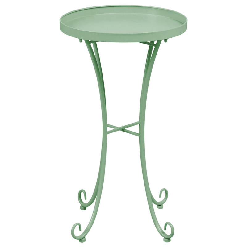 Sidebord udendørs Cavinia 40 cm Jern - Grøn - Havemøbler - Balkon - Balkonmøbler - Altanborde