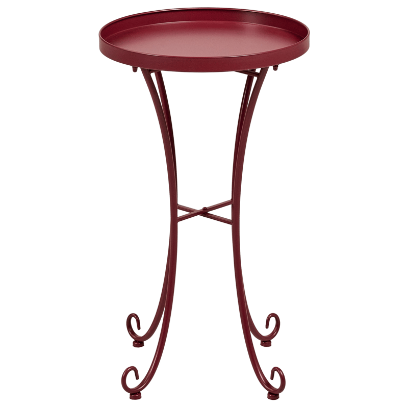 Sidebord udendørs Cavinia 40 cm Jern - vinrød - Havemøbler - Balkon - Balkonmøbler - Altanborde