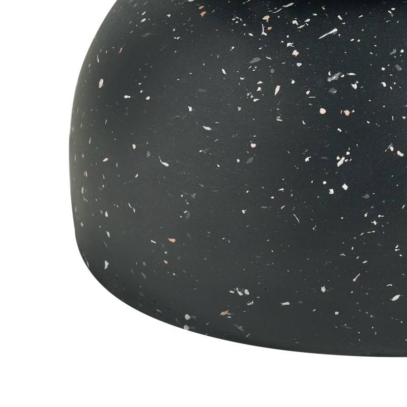 Sidebord udendørs Faliro 37 cm 37 cm terrazzoeffekt - Sort - Havemøbler - Balkon - Balkonmøbler - Altanborde