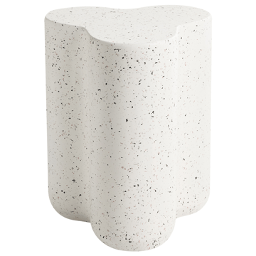 Sidebord udendørs Tellaro 32x37 cm terrazzoeffekt - Hvid - Havemøbler - Balkon - Balkonmøbler - Altanborde