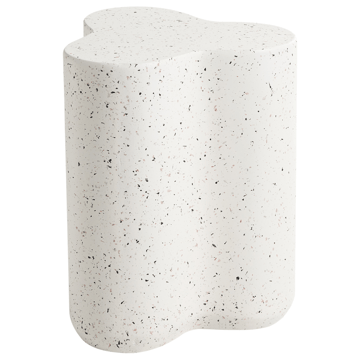 Sidebord udendørs Tellaro 32x37 cm terrazzoeffekt - Hvid - Havemøbler - Balkon - Balkonmøbler - Altanborde