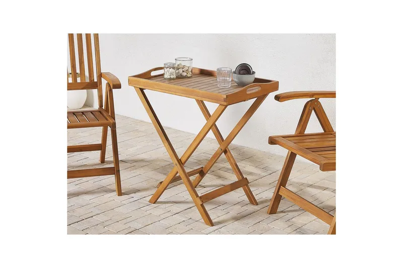 Sidobord Beliani Java Light wood - Havemøbler - Balkon - Balkonmøbler - Altanborde