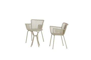 Sifnos cafésæt udendørs - Beige - Havemøbler - Balkon - Balkonmøbler - Altansæt