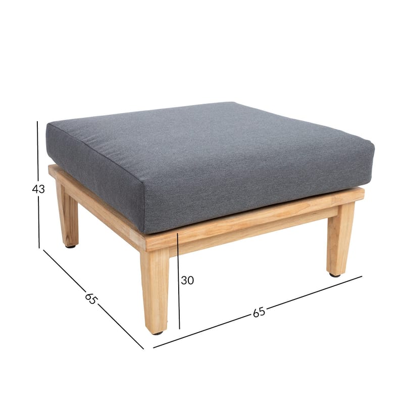 Skammel HOME4YOU Maldive Teak - brun - Havemøbler - Balkon - Balkonmøbler - Altanstole