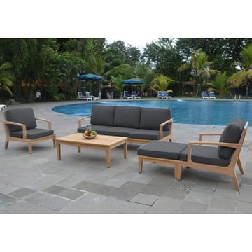 Skammel HOME4YOU Maldive Teak - brun - Havemøbler - Balkon - Balkonmøbler - Altanstole