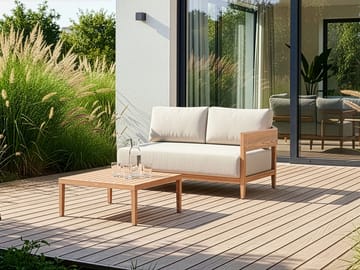 Sofa udendørs med bord 2-personers Sampieri - Brun/Beige - Havemøbler - Loungemøbler - Sofagrupper udendørs