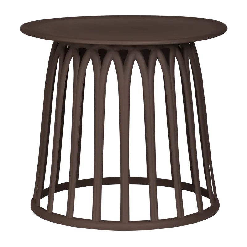 Sofabord Boy 50 cm rundt udendørs, Lilla/Brun