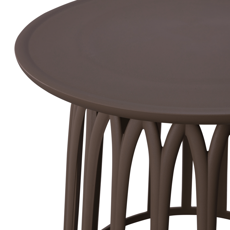 Sofabord Boy 50 cm rundt udendørs - Lilla/Brun - Havemøbler - Balkon - Balkonmøbler - Altanborde