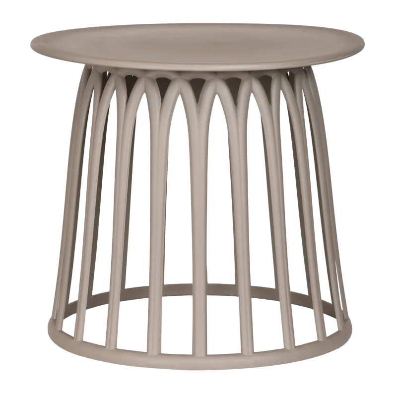 Sofabord Boy 50 cm rundt udendørs, Taupe