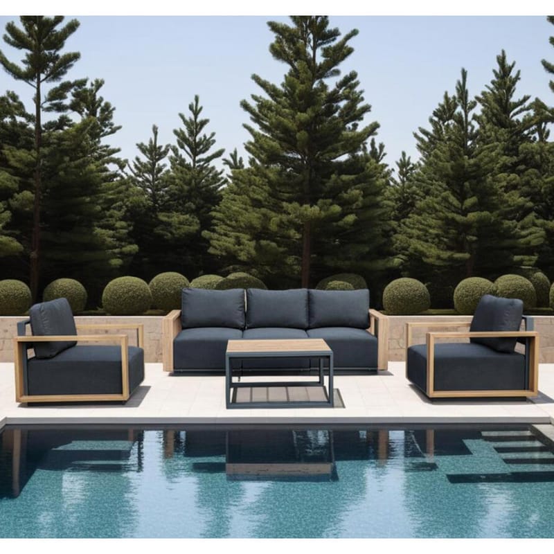 Sofabord HOME4YOU Fuller 83x83x42 cm - Grå - Havemøbler - Balkon - Balkonmøbler - Altanborde