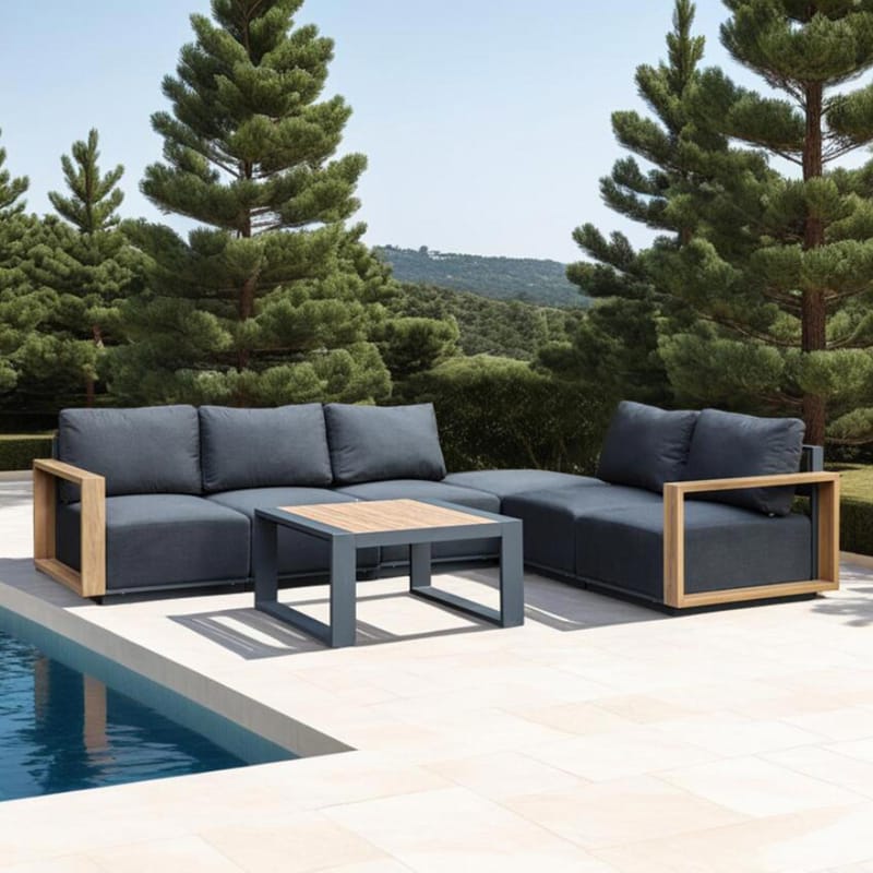 Sofabord HOME4YOU Fuller 83x83x42 cm - Grå - Havemøbler - Balkon - Balkonmøbler - Altanborde